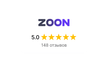 Превью стикера отзывов Zoon с рейтингом компании